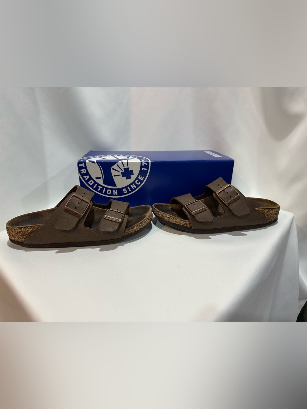 Birkenstock Arizona Two-Strap Sandal in Dark Brown, EU 36 / US 5.5